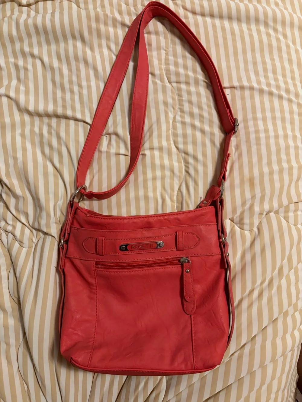 Rosetti Red Leather Crossbody Bag
